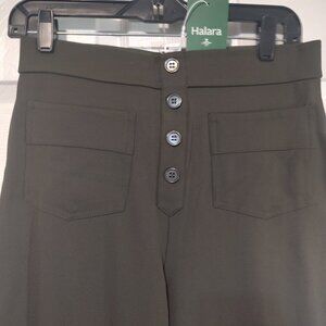 Halara High Waisted Button Multiple Pockets Straight Leg Casual Pants Sz M Tall
